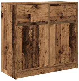 antik fa szerelt fa tálalószekrény fiókos 80x34x76 cm