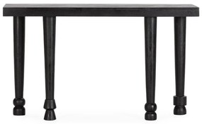 Fekete mangófa konzolasztal 40x130 cm Inaya – MOME
