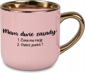 Bögre Nagy Rózsaszín Két Szabályom Van Ajándék Feleség Férj Pár Házasság