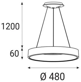 LED2 - LED Csillár zsinóron BELLA LED/40W/230V 3000/4000K fehér