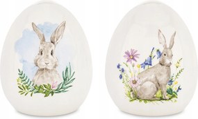 Dekoráció tojás húsvéti tojás ünnep kerámia nyúl figura