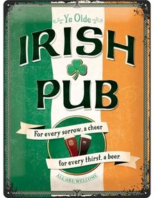Fém tábla Irish Pub, (30 x 40 cm)