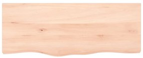 kezeletlen tömör tölgyfa fali polc 100x40x(2-4) cm