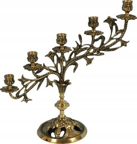 Gyertyatartó arany sárgaréz dekoráció ajándék