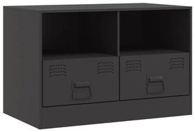 2 db fekete acél TV-szekrény 67 x 39 x 44 cm