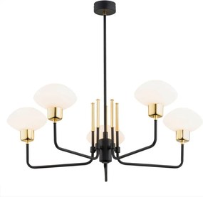 ARGON 2128 RAVELLO Glamour CsillĂĄr Fekete, SĂĄrgarĂ©z, OpĂĄl szĆnyeg E27 IP20