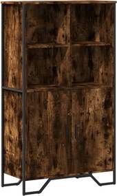 vidaXL füstös tölgy színű szerelt fa magasszekrény 79,5x35,5x137,5 cm
