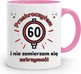 Születésnapra 60 60-es 60-as Bögre Rózsaszín Ajándék fényképes nyomtatással