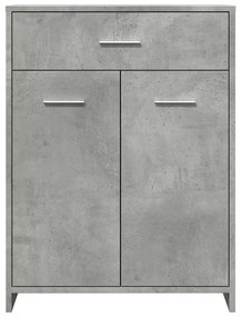 Betonszürke szerelt fa fürdőszobaszekrény 60 x 33 x 80 cm
