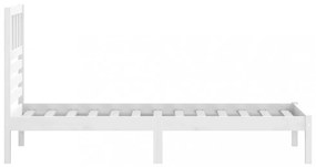 fehér tömör fenyőfa ágy matrac nélkül 75 x 190 cm