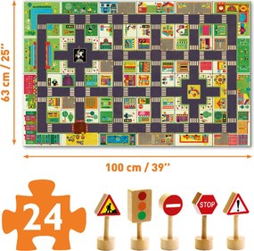 Óriás puzzle - A város, 24 db-os - The city