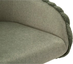 Zöld kárpitozott karfás bárszék szett 2 db-os (ülésmagasság 78 cm) Alaska – Mauro Ferretti