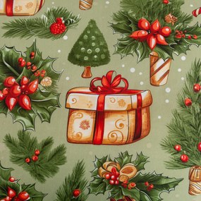 Mikroszálas ágyneműhuzat CHRISTMAS PRESENTS zöld Ágyneműhuzat mérete: 70 x 90 cm | 140 x 200 cm