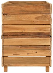 Újrahasznosított tíkfa és acél magaságyás 100 x 40 x 55 cm