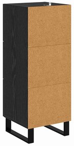 Széf fiókkal Fekete tölgy 34,5 x 34 x 90 cm Műszaki fa és vas