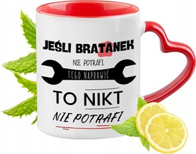 Árvácska Bögre Piros Szív Alakú Füllel Ajándék