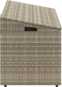 Világosszürke Polyrattan Kerti Tárolóláda 110X50X58 Cm