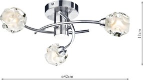 Dar Lighting SEATTLE SEA5346 Plafonlámpa 3x40W/G9 IP20