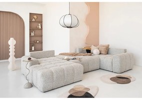 Bézs kinyitható tárolóhelyes moduláris sarokkanapé (jobb oldali) Lulu – Miuform