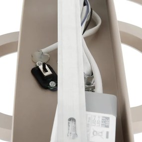 Globo 48040-40SA-LED Dimmelhető mennyezeti lámpatest DARRYL I LED/40W/230V 35x33 cm, bézs + távirányítóval