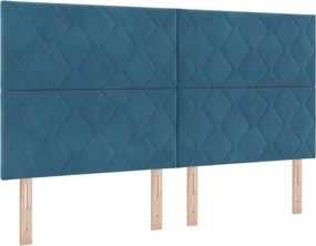 vidaXL Fejtámla Sötét kék 180 cm Bársony
