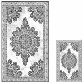 Szürke fürdőszobai kilépő szett 2 db-os 60x100 cm – Mila Home