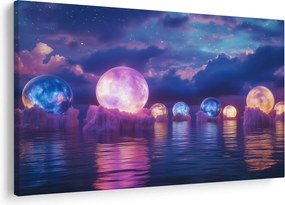 Kép - Bolygók a vízen (90x60 cm)
