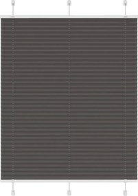 vidaXL pliszírozott redőny fekete 110x100 cm szövetszélesség 109,4 cm