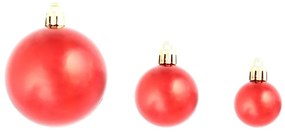 100 darabos piros karácsonyi gömb készlet 3/4/6 cm