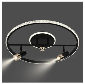 LED Dimmelhető mennyezeti lámpa LED/60W/230V 3000-6500K fekete + távirányítás