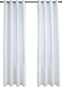 vidaXL 2 db törtfehér sötétítőfüggöny fémgyűrűkkel 140 x 225 cm