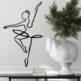 Ballerina fém fali dekoráció, 70×0,15 cm
