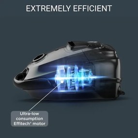 Rowenta - Porzsákos porszívó SILENCE FORCE ALLERGY+ 4,5l 400W fekete/fehér