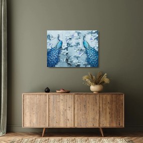 Pávák képe (üvegen) (70x50 cm)