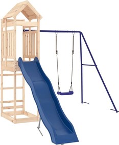 vidaXL tömör fenyőfa kültéri játszószett