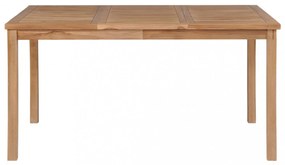tömör tíkfa kerti asztal 150 x 90 x 77 cm
