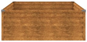 corten acél kerti magaságyás 100x100x36 cm