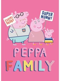 Peppa Malac Family Pink Polár Takaró 100x140cm