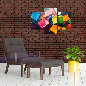 Kép - Színes kockák (90x60 cm)