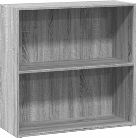vidaXL szürke sonoma színű szerelt fa könyvespolc 80 x 30 x 77 cm