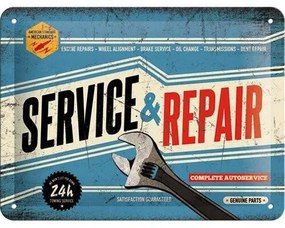 Fém tábla Service & Repair, (20 x 15 cm)