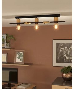 Eglo 43751 - Mennyezeti lámpa BRAMERTON 3xE27/40W/230V
