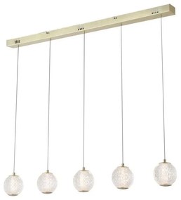 Searchlight 51485-5SB - ALLURE LED csillár kábelen, 5xLED/4,2W/230V