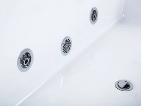 Fehér whirlpool masszázskád 170 x 80 cm GRENADA Beliani