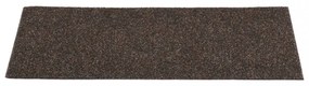 15 db sötétbarna négyszögletes öntapadó lépcsőszőnyeg 60x25 cm