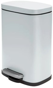 Matt fehér acél pedálos szemetes 5 l Akira – Spirella