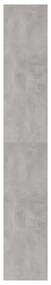 betonszürke szerelt fa könyvszekrény 40 x 30 x 189 cm