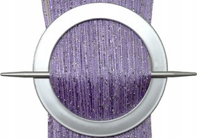 Függöny Spagetti Átszőtt Ezüstszál 300 x 250 Világos Lila