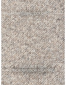 Szürke-krémszínű mosható szőnyeg 80x150 cm Rocco Dark Cream – Elle Decoration