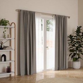 Rozsdamentes acél bővíthető dupla függönykarnis 107 - 305 cm Midnight – Umbra